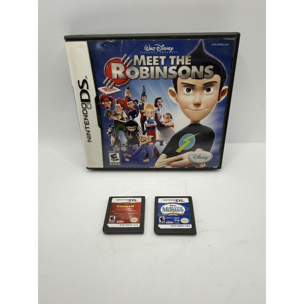 Meet The Robinsons Little Mermaid Kung Fu Panda Nintendo DS Game Lot 3 Kids